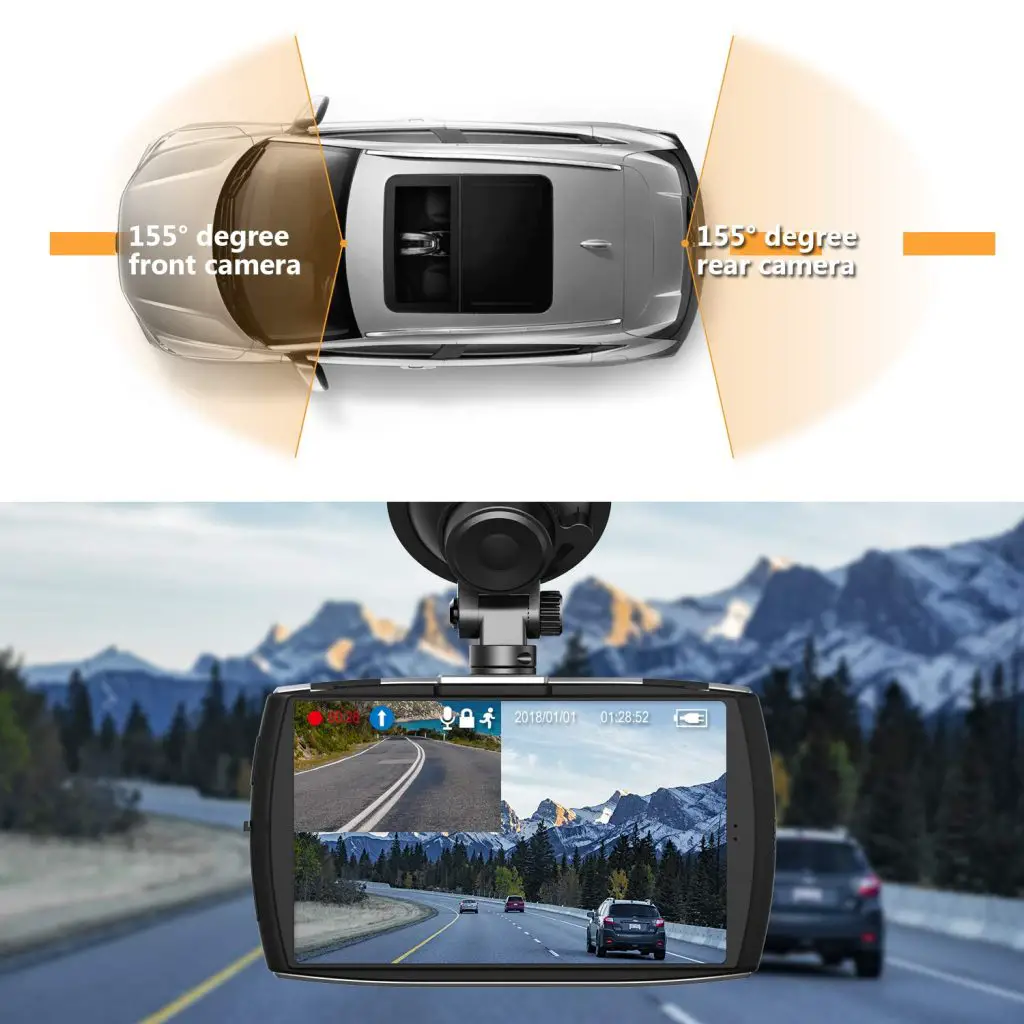 Z-Edge Dual Car Dash Cam