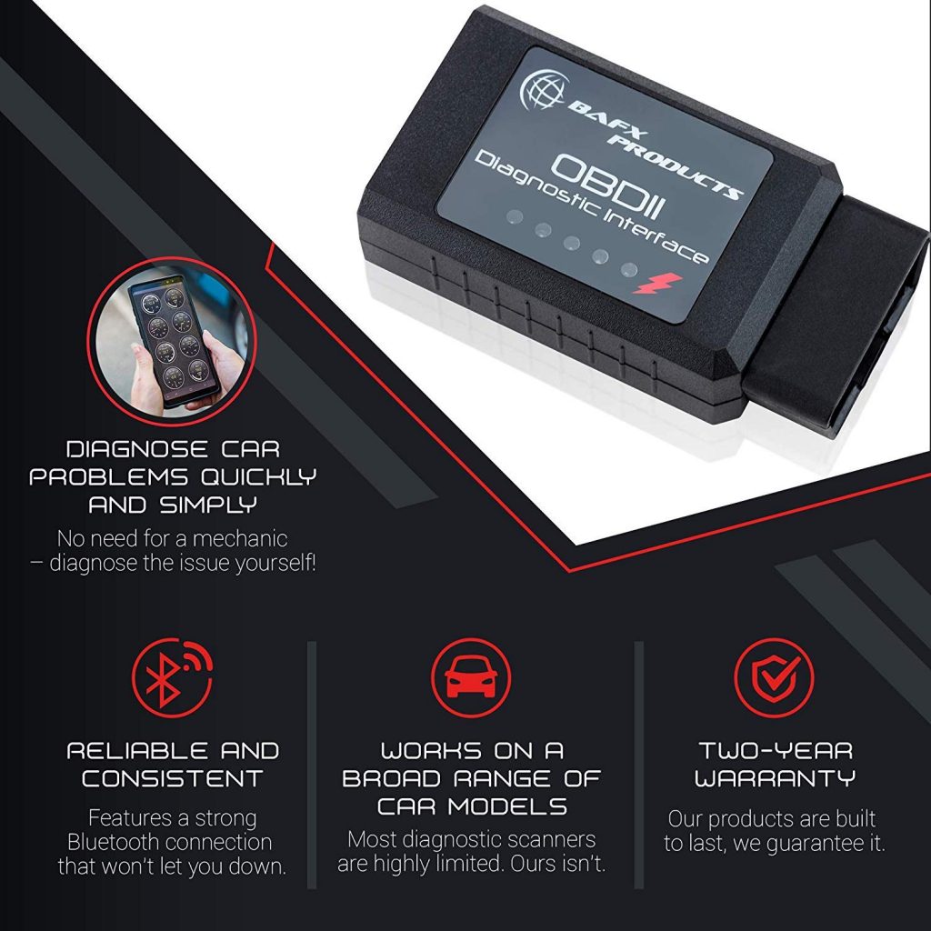 bafx products 34t5 bluetooth obdii scan tool