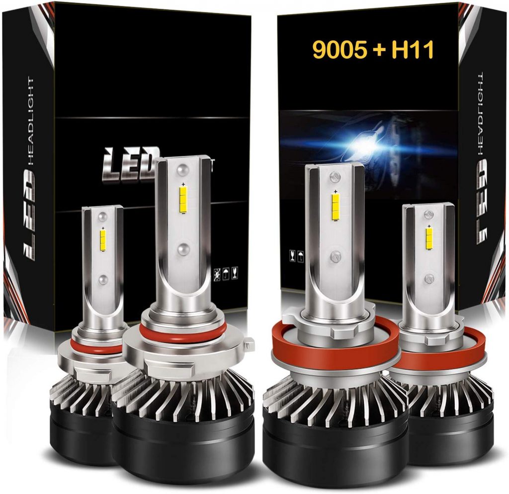 AUSI 9005 and H11 Headlight Bulbs Combo Kit