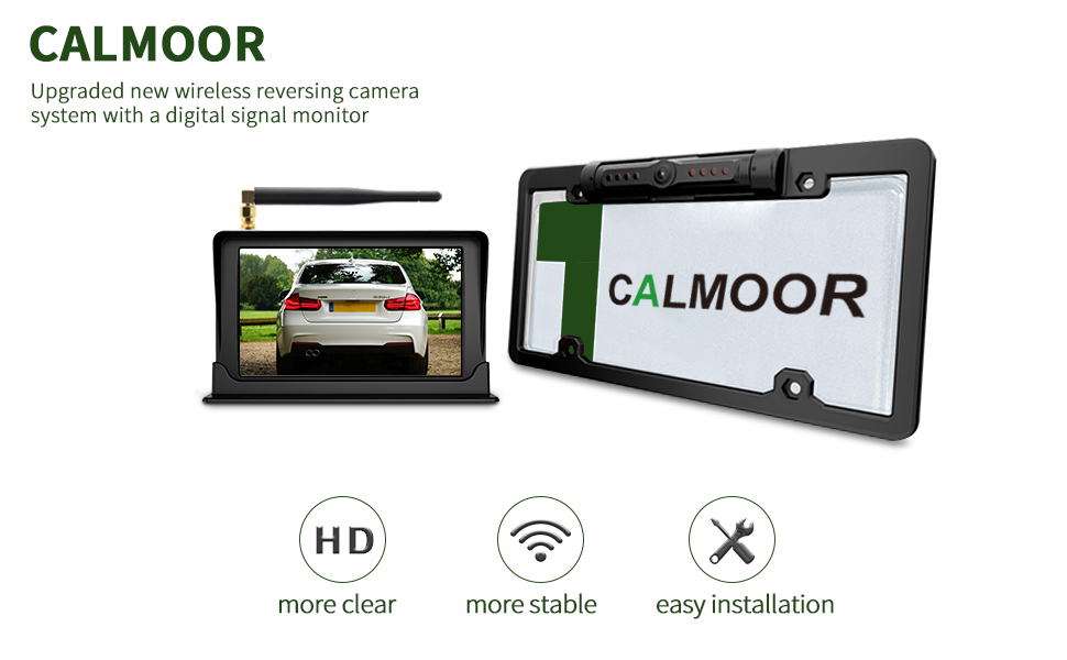 Calmoor Plate Wireless Backup Camera