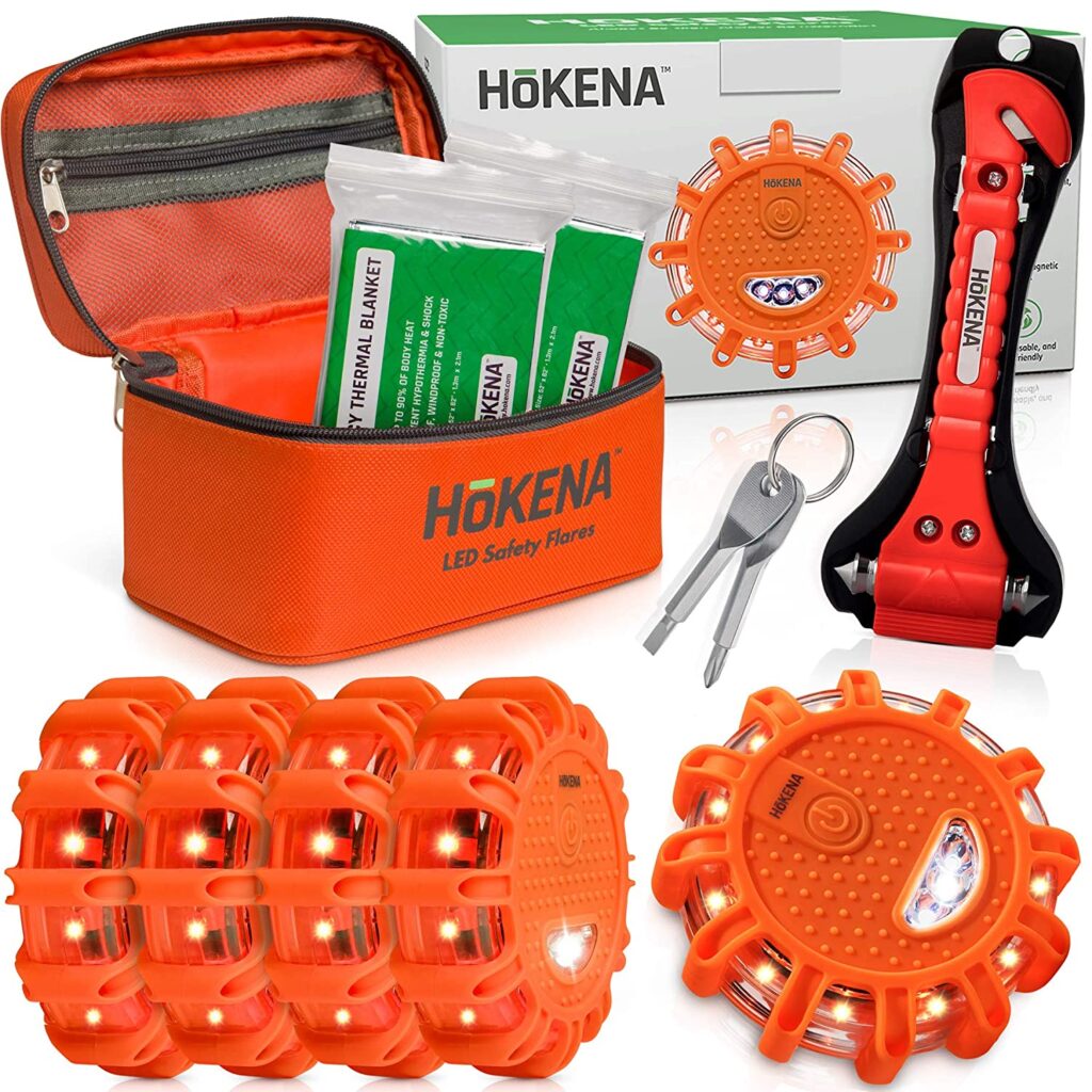 HOKENA LED Road Flares Roadside Emergency Kit