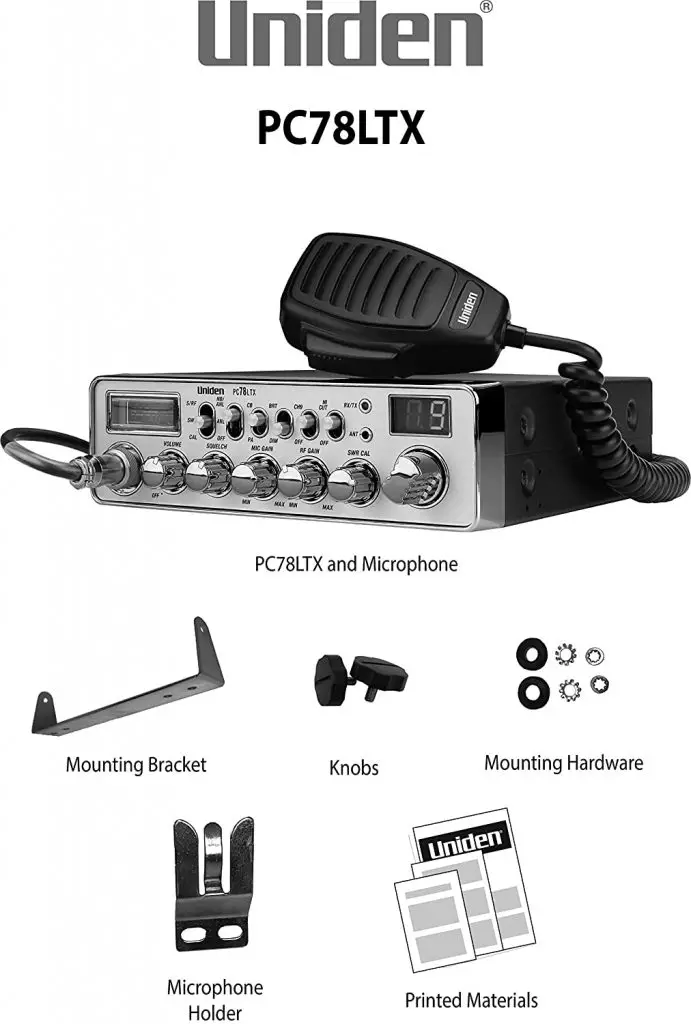 Uniden PC78LTX Trucker’s CB Radio features