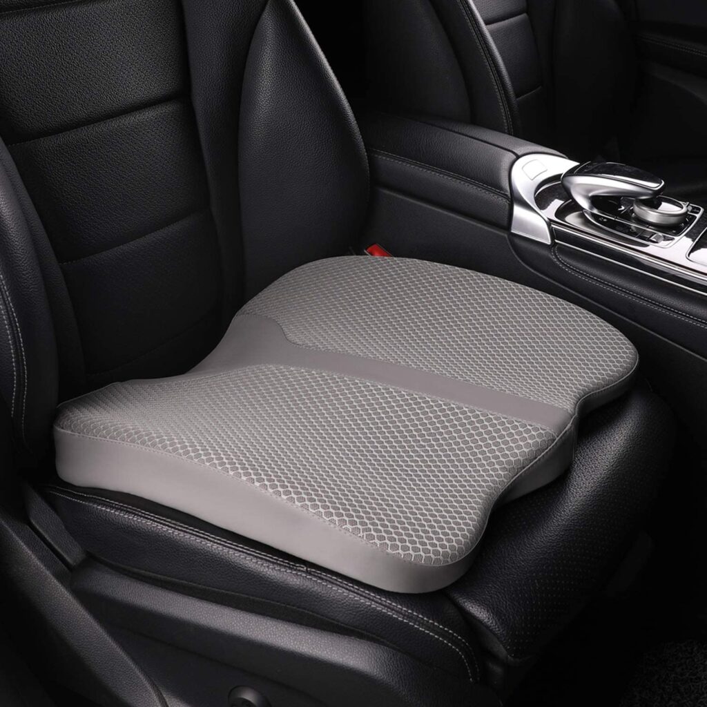 LARROUS Car Memory Foam Heightening Seat Cushion