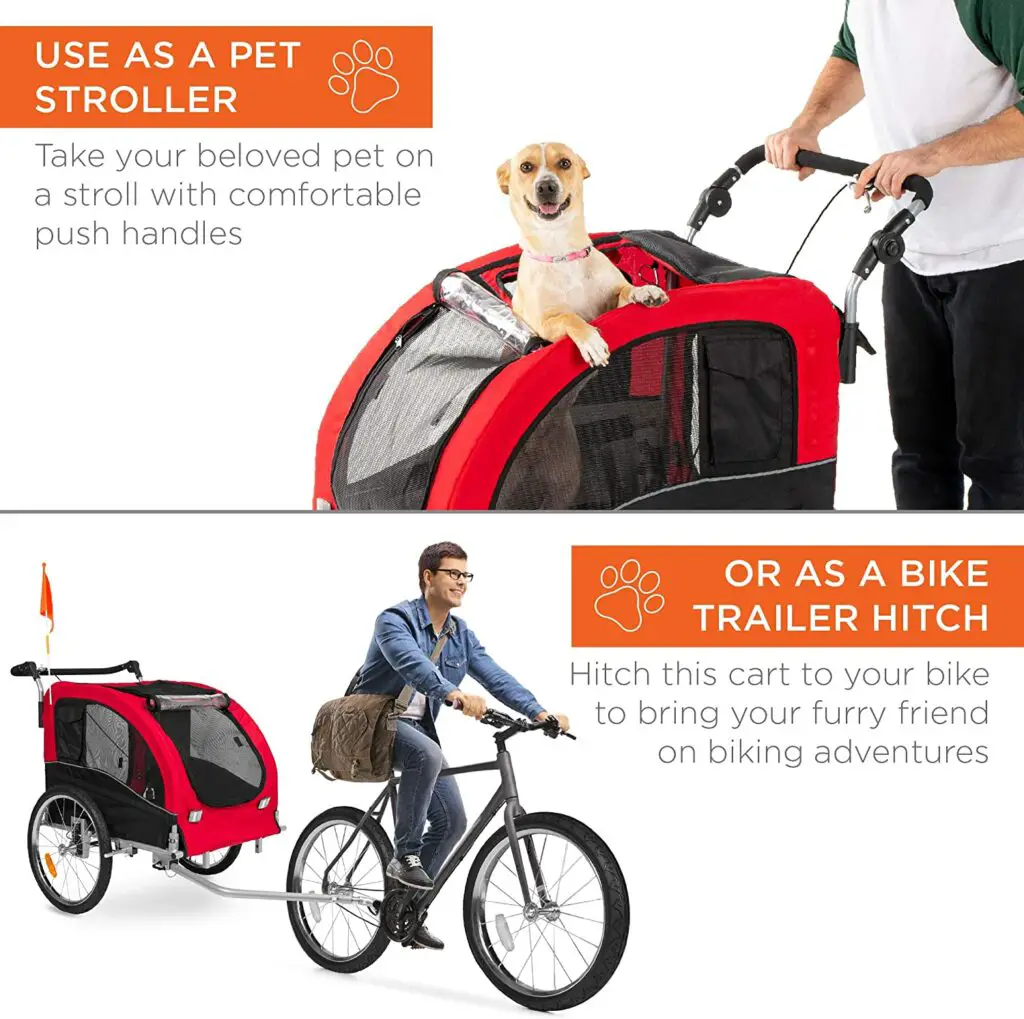 Best Choice Products 2-in-1 Pet Trailer